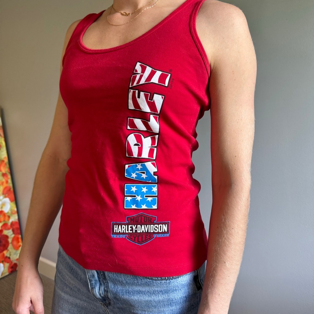 Red Harley Davidson Tank Top